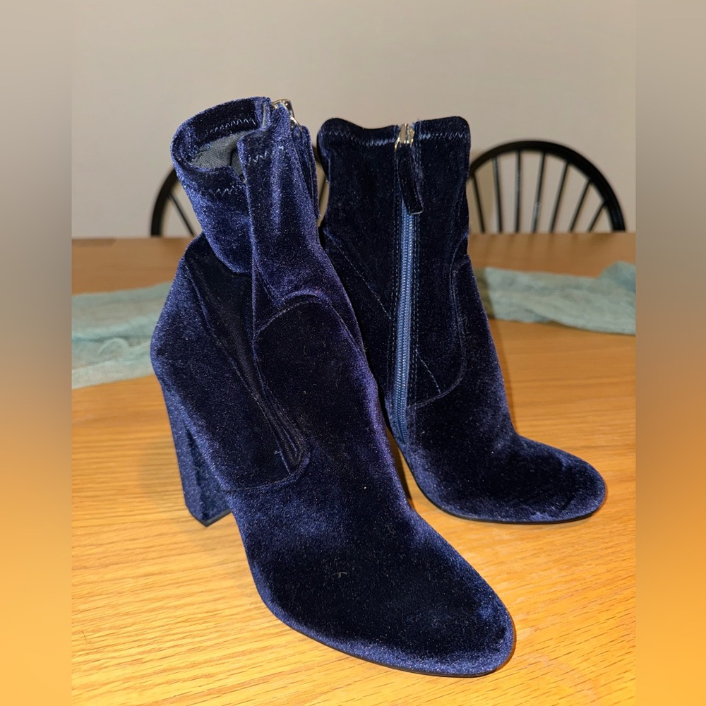 Steve Madden Blue Velvet Edit Boots